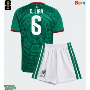 Mexico Erik Lira #6 Replika Babytøj Hjemmebanesæt Børn VM 2026 Kortærmet (+ Korte bukser)